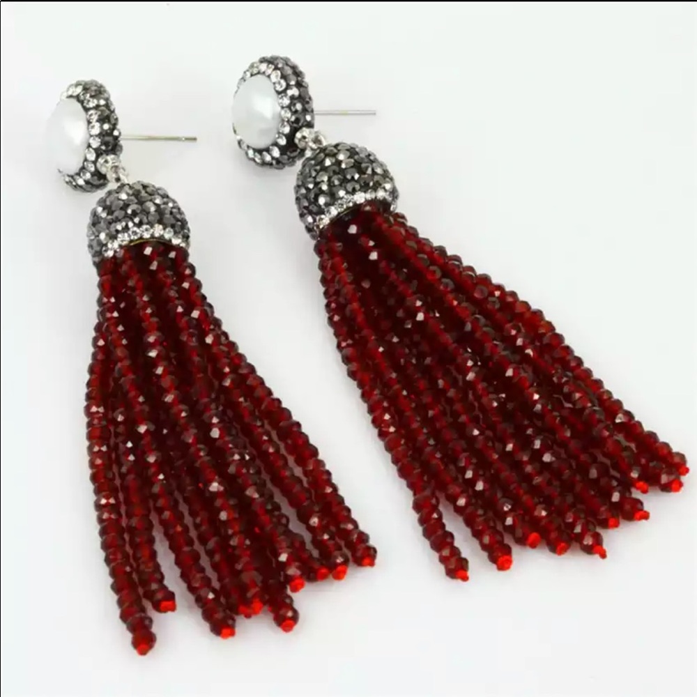 Tassel beaded earrings